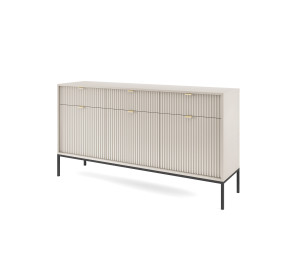 Komoda Linea 154 cm do salonu sypialni kaszmir czarny stelaż