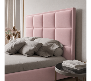 Łóżko tapicerowane NUVELLO z pojemnikiem na pościel 160x200 cm różowe Magic Velvet 2269