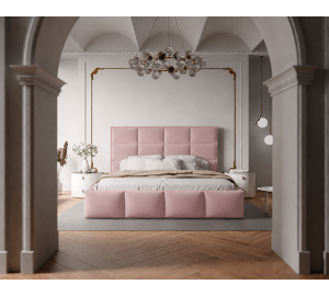 Łóżko tapicerowane NUVELLO z pojemnikiem na pościel 180x200 cm różowe Magic Velvet 2269 Łóżko tapicerowane NUVELLO z pojemnikiem na pościel 180x200 cm różowe Magic Velvet 2269