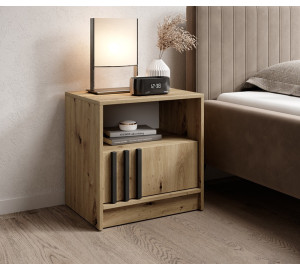 Szafka nocna stolik nocny ROKSI 51 cm do sypialni dąb artisan