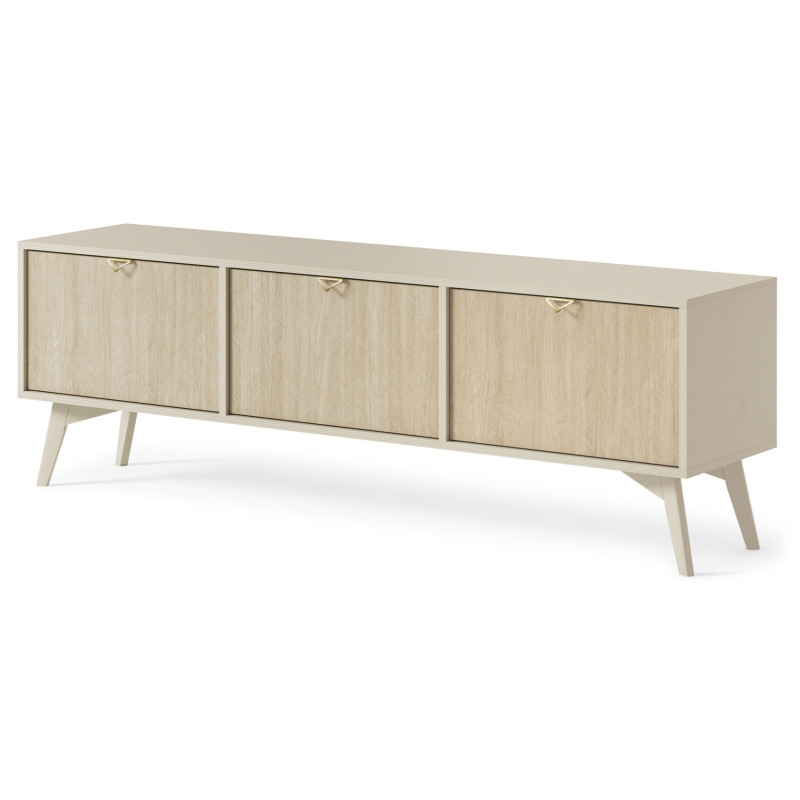 Szafka RTV SILVANE 158 cm do salonu beżowy jodła Szafka RTV SILVANE 158 cm do salonu beżowy jodła