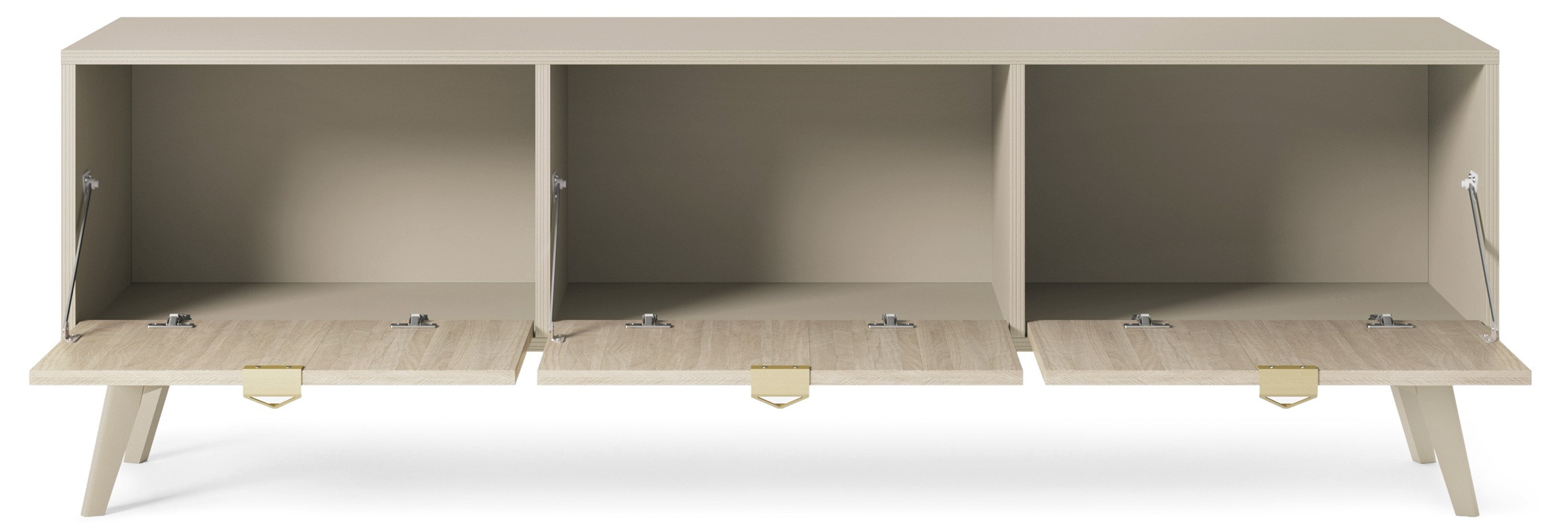 Szafka RTV SILVANE 158 cm do salonu beżowy jodła Szafka RTV SILVANE 158 cm do salonu beżowy jodła