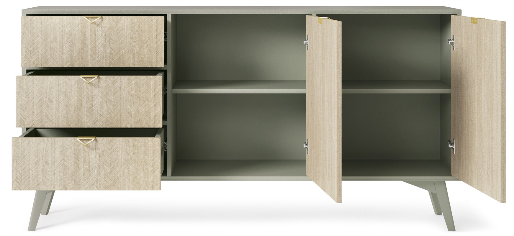Komoda SILVANE 158 cm do salonu sypialni zielony jodła Komoda SILVANE 158 cm do salonu sypialni zielony jodła