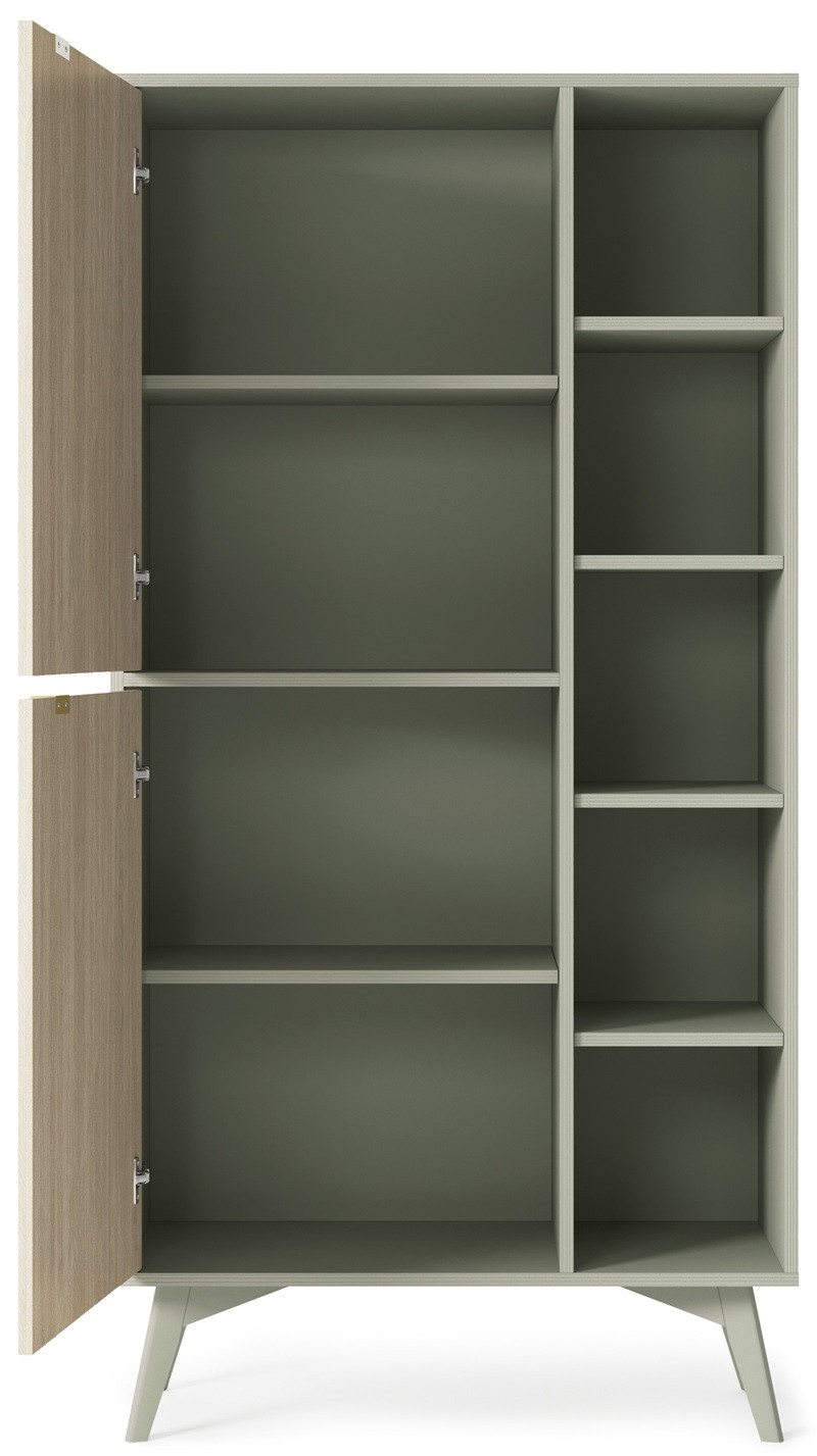 Regał szafka na książki SILVANE 80 cm do salonu zielony jodła