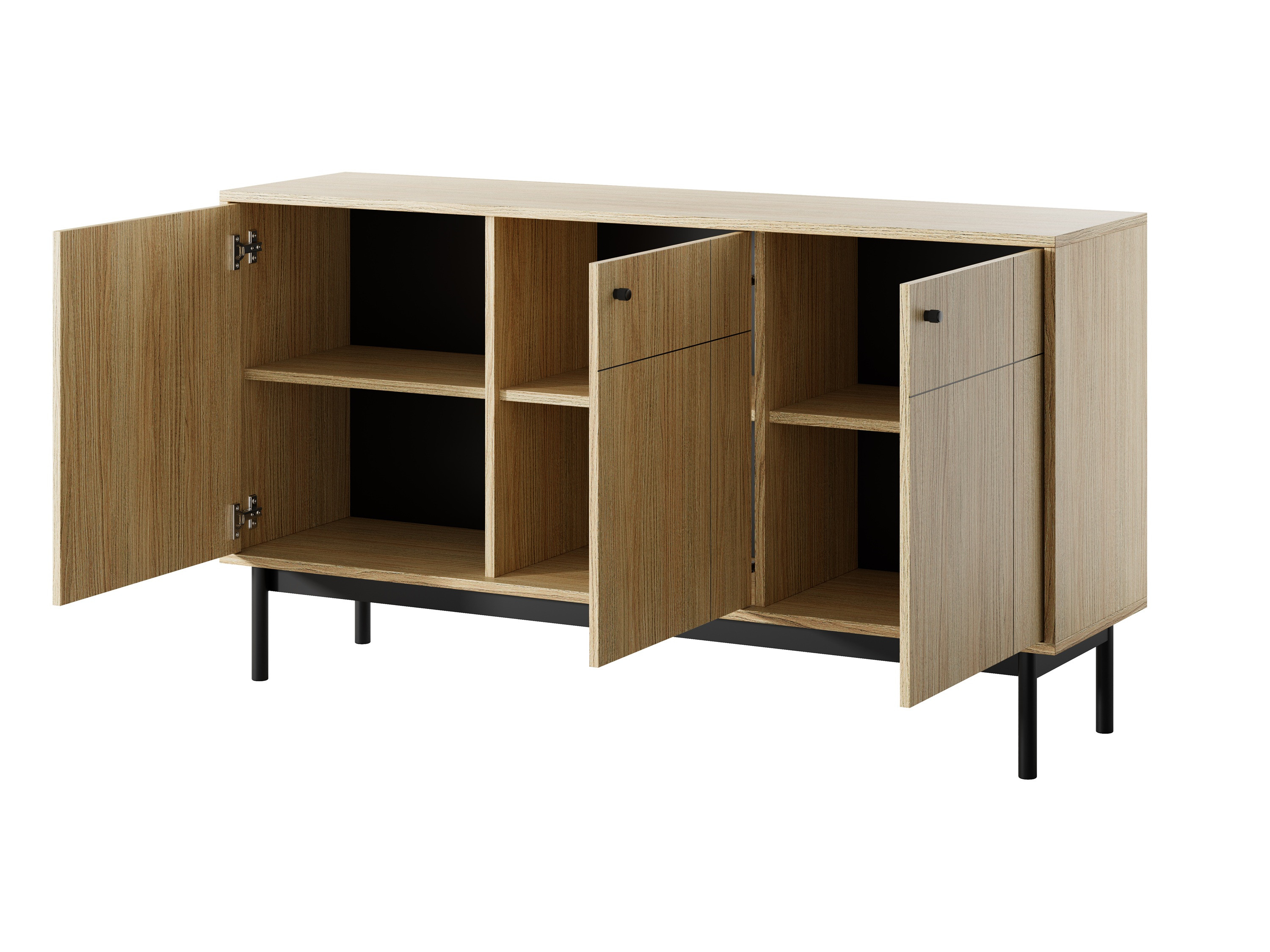 Komoda NORINO 154 cm do salonu sypialni dąb linea
