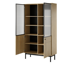 Witryna NORINO 104 cm z do salonu dąb linea Witryna NORINO 104 cm z do salonu dąb linea