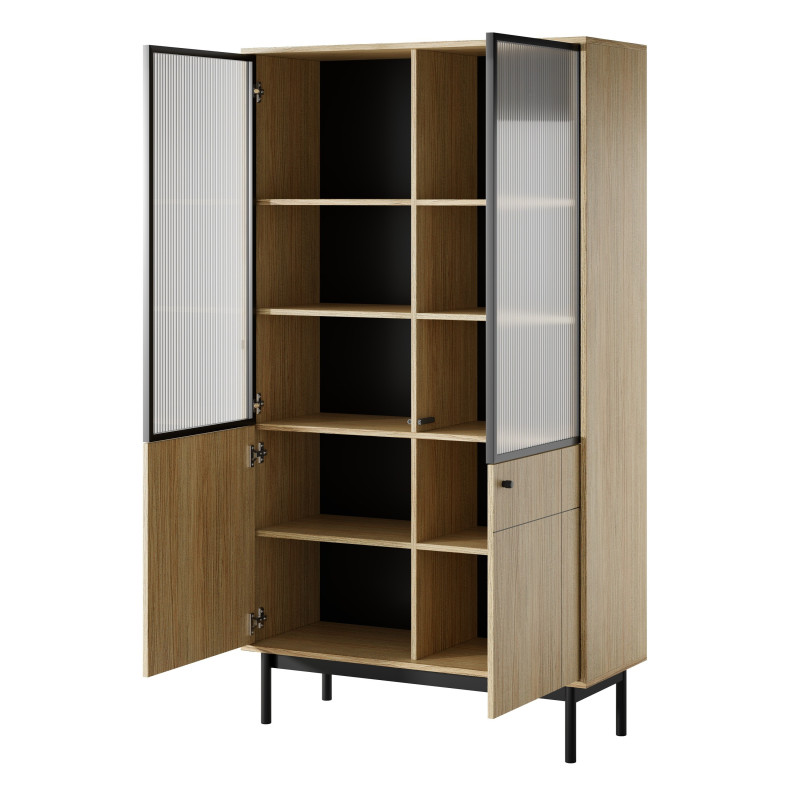 Witryna NORINO 104 cm z do salonu dąb linea Witryna NORINO 104 cm z do salonu dąb linea