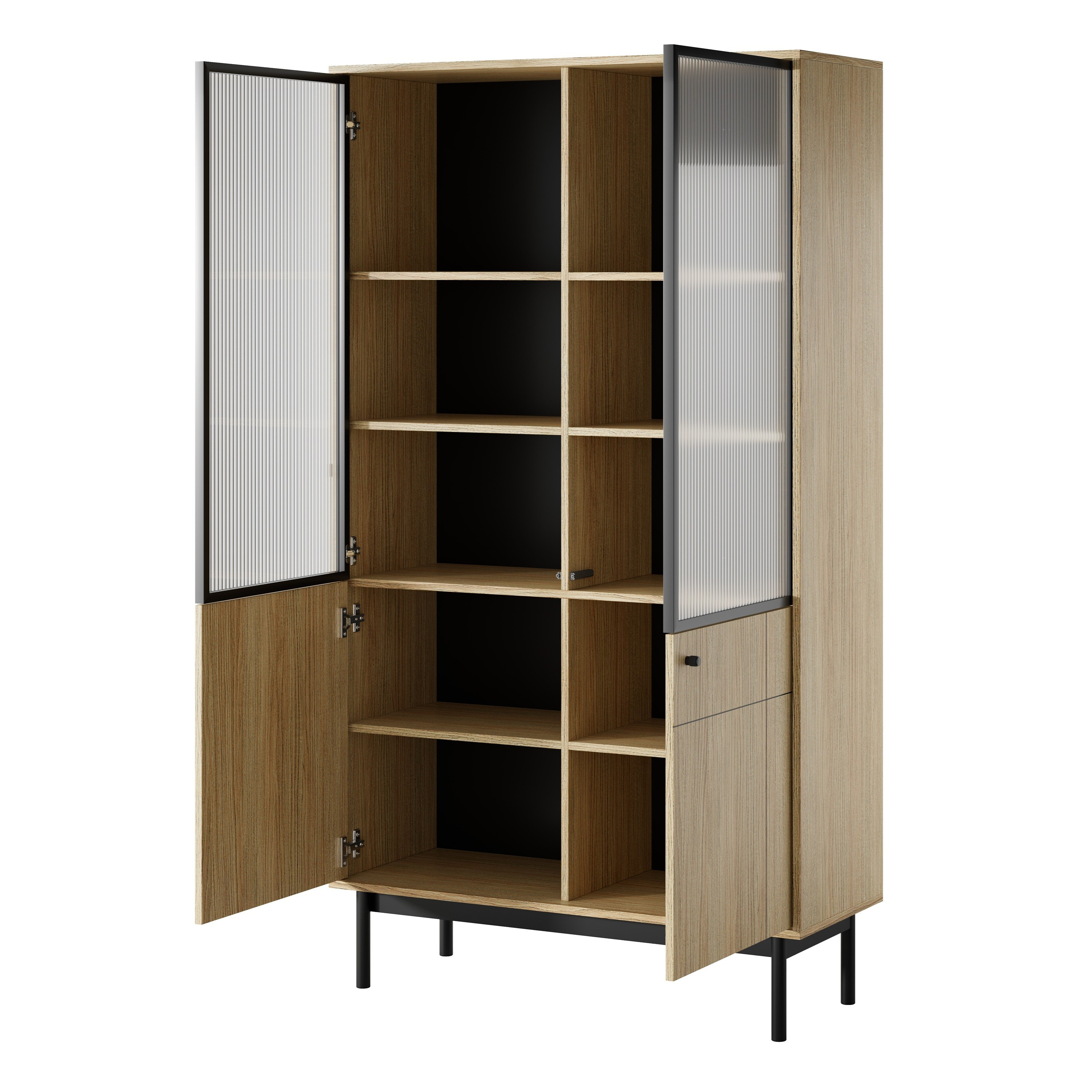 Witryna NORINO 104 cm z do salonu dąb linea Witryna NORINO 104 cm z do salonu dąb linea