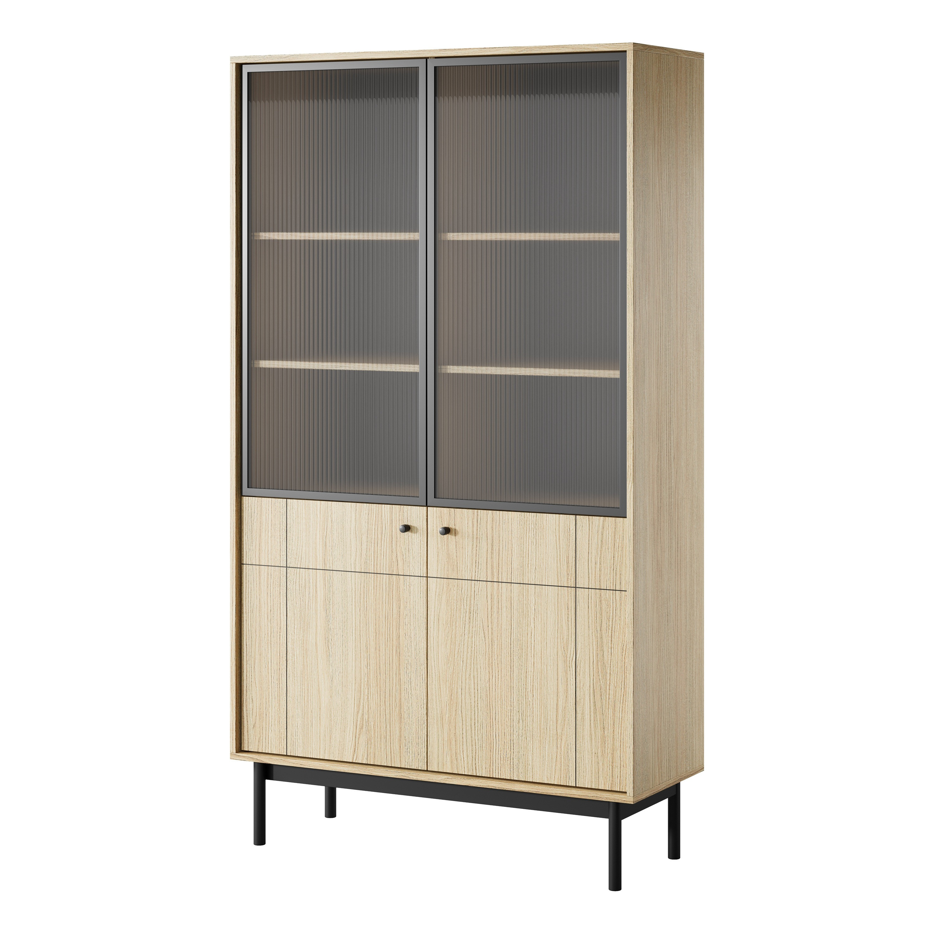 Witryna NORINO 104 cm z do salonu dąb linea Witryna NORINO 104 cm z do salonu dąb linea