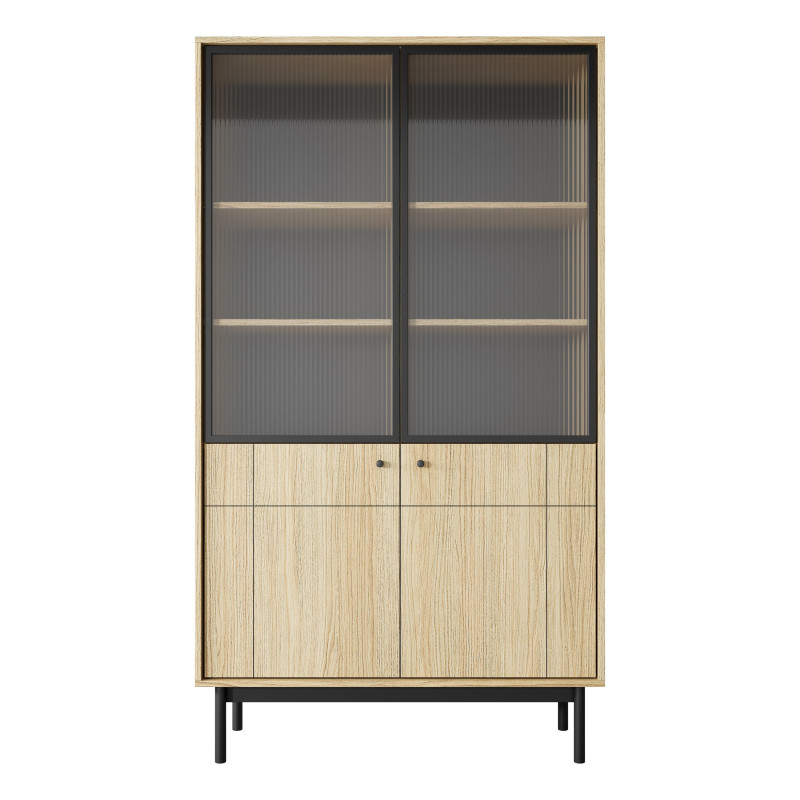 Witryna NORINO 104 cm z do salonu dąb linea Witryna NORINO 104 cm z do salonu dąb linea