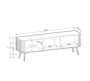 Szafka RTV LORENVO 168 cm do salonu czarna czarne nóżki Szafka RTV LORENVO 168 cm do salonu czarna czarne nóżki