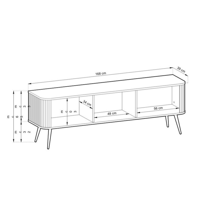 Szafka RTV LORENVO 168 cm do salonu czarna czarne nóżki Szafka RTV LORENVO 168 cm do salonu czarna czarne nóżki