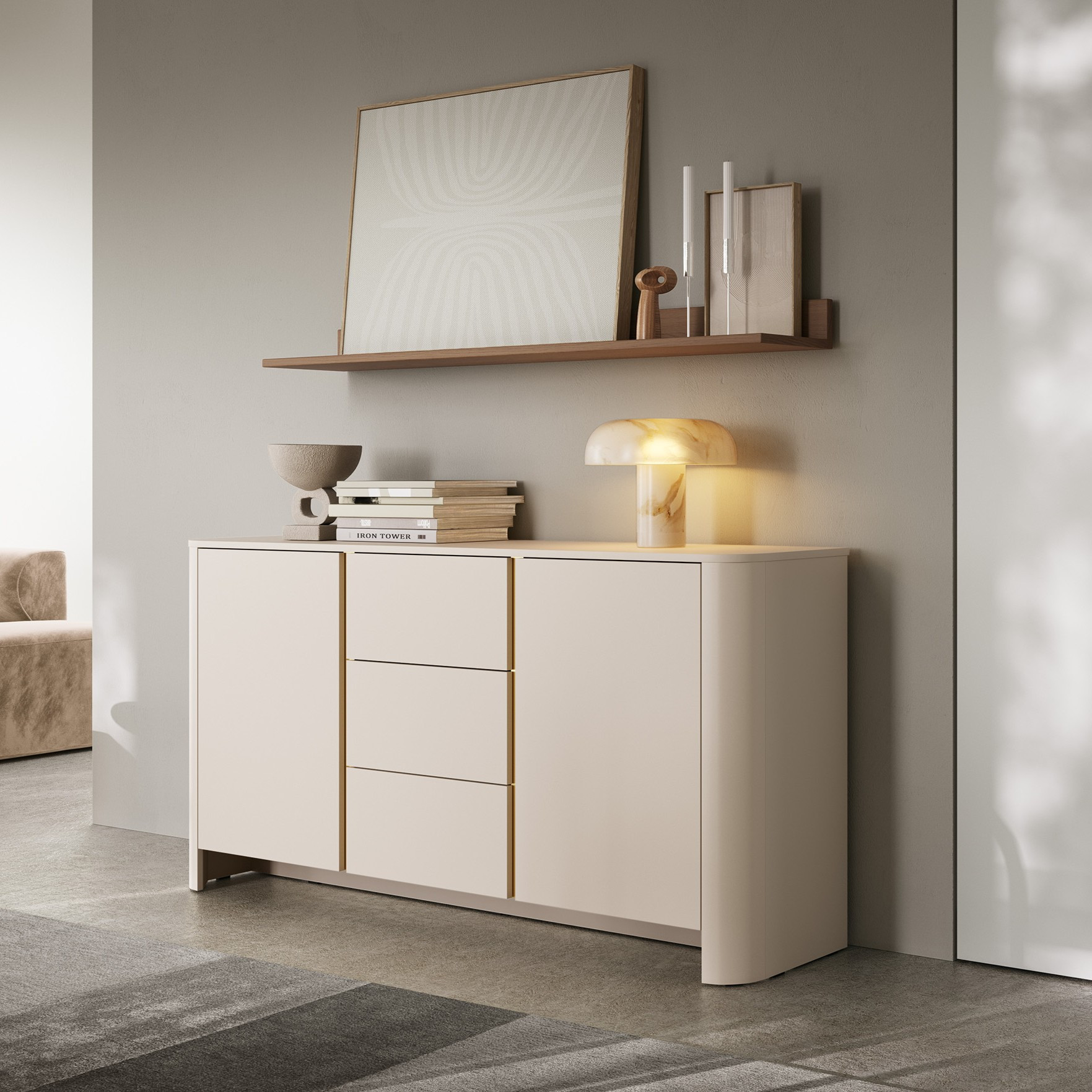 Komoda ORLEN 168 cm do salonu sypialni kaszmir