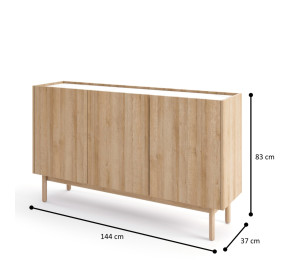 Komoda TAMARO 144 cm wyższa do salonu sypialni dąb riviera Komoda TAMARO 144 cm wyższa do salonu sypialni dąb riviera