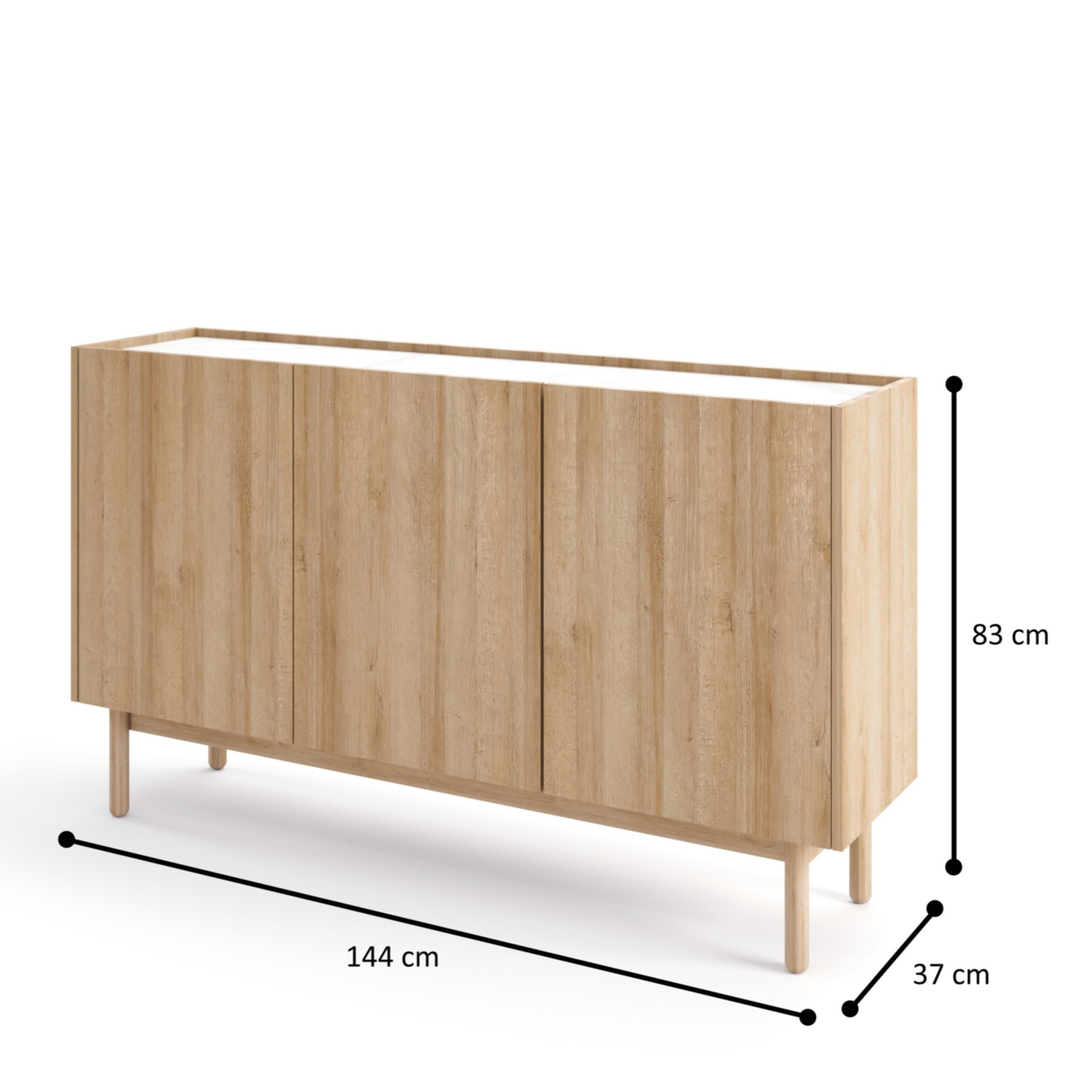 Komoda TAMARO 144 cm wyższa do salonu sypialni dąb riviera Komoda TAMARO 144 cm wyższa do salonu sypialni dąb riviera