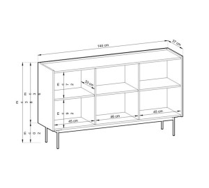 Komoda ELVANO 144 cm do salonu sypialni kaszmir