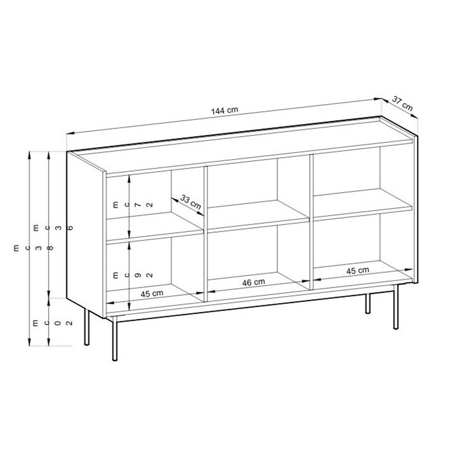 Komoda ELVANO 144 cm do salonu sypialni kaszmir
