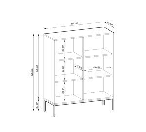 Komoda LINEA 104 cm wysoka do salonu sypialni czarna czarny stelaż Komoda LINEA 104 cm wysoka do salonu sypialni czarna czarny stelaż