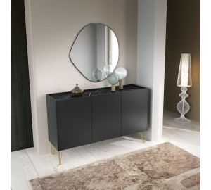 Komoda VELNO 144 cm do salonu sypialni czarna