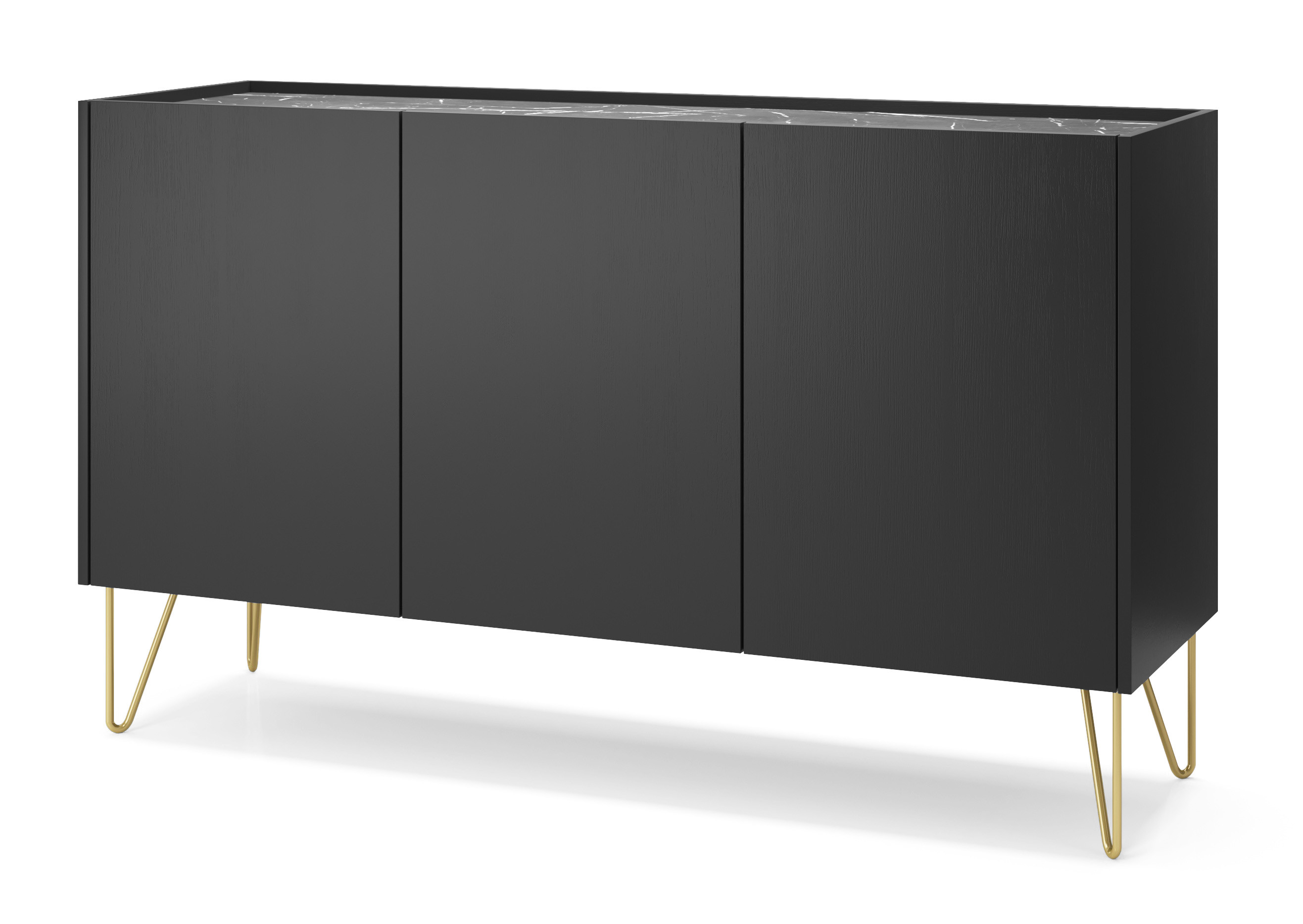 Komoda VELNO 144 cm do salonu sypialni czarna Komoda VELNO 144 cm do salonu sypialni czarna