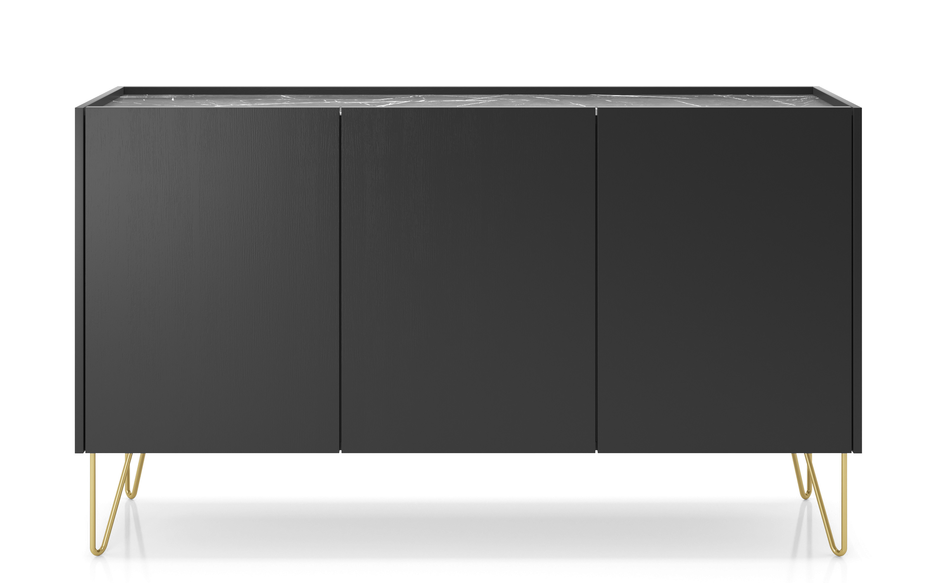 Komoda VELNO 144 cm do salonu sypialni czarna Komoda VELNO 144 cm do salonu sypialni czarna