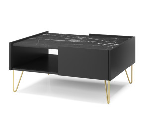 Stolik kawowy ława VELNO 97 cm do salonu czarny