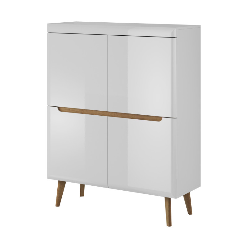 Komoda TARLO 107 cm wysoka do salonu sypialni biała