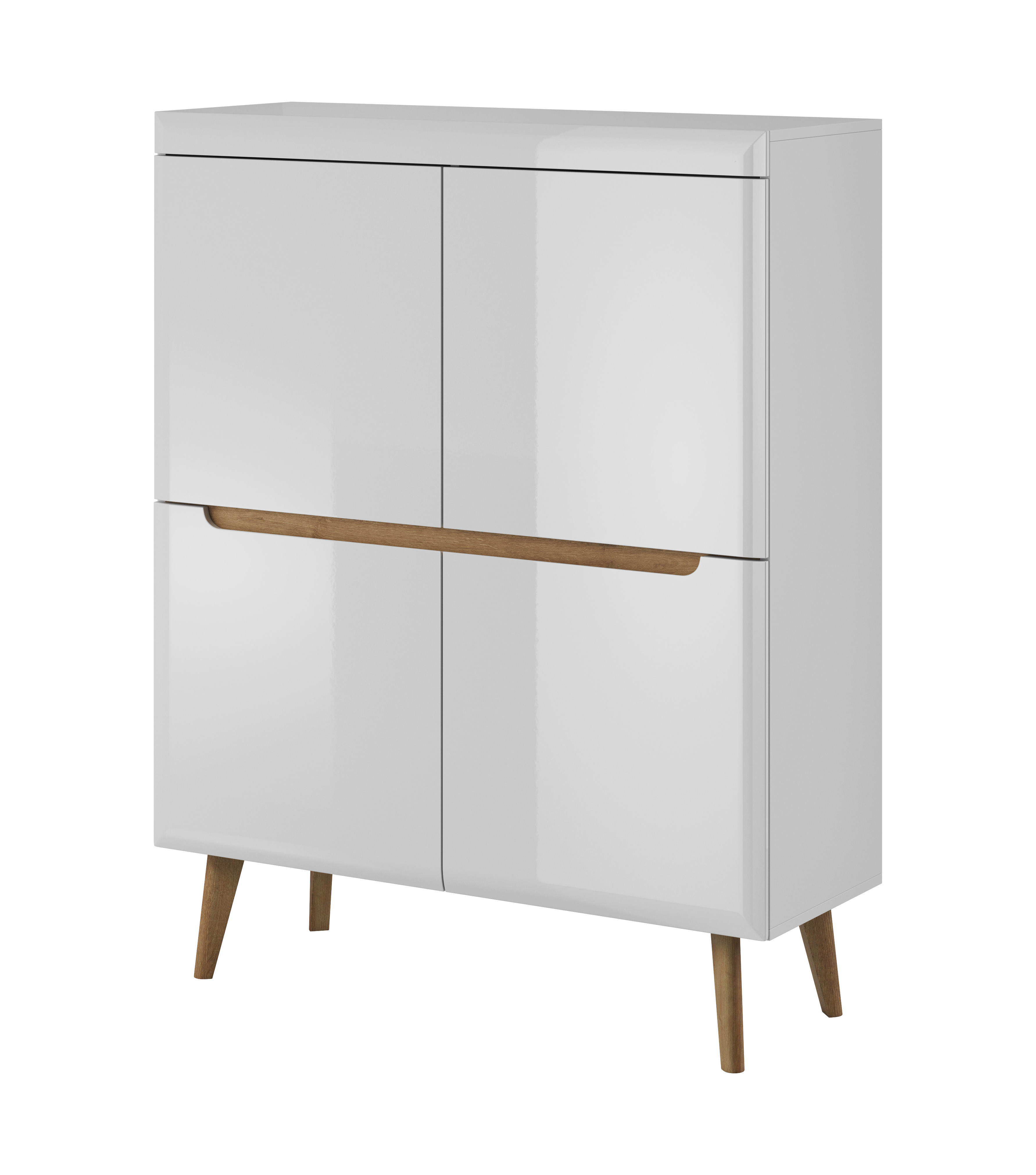 Komoda TARLO 107 cm wysoka do salonu sypialni biała