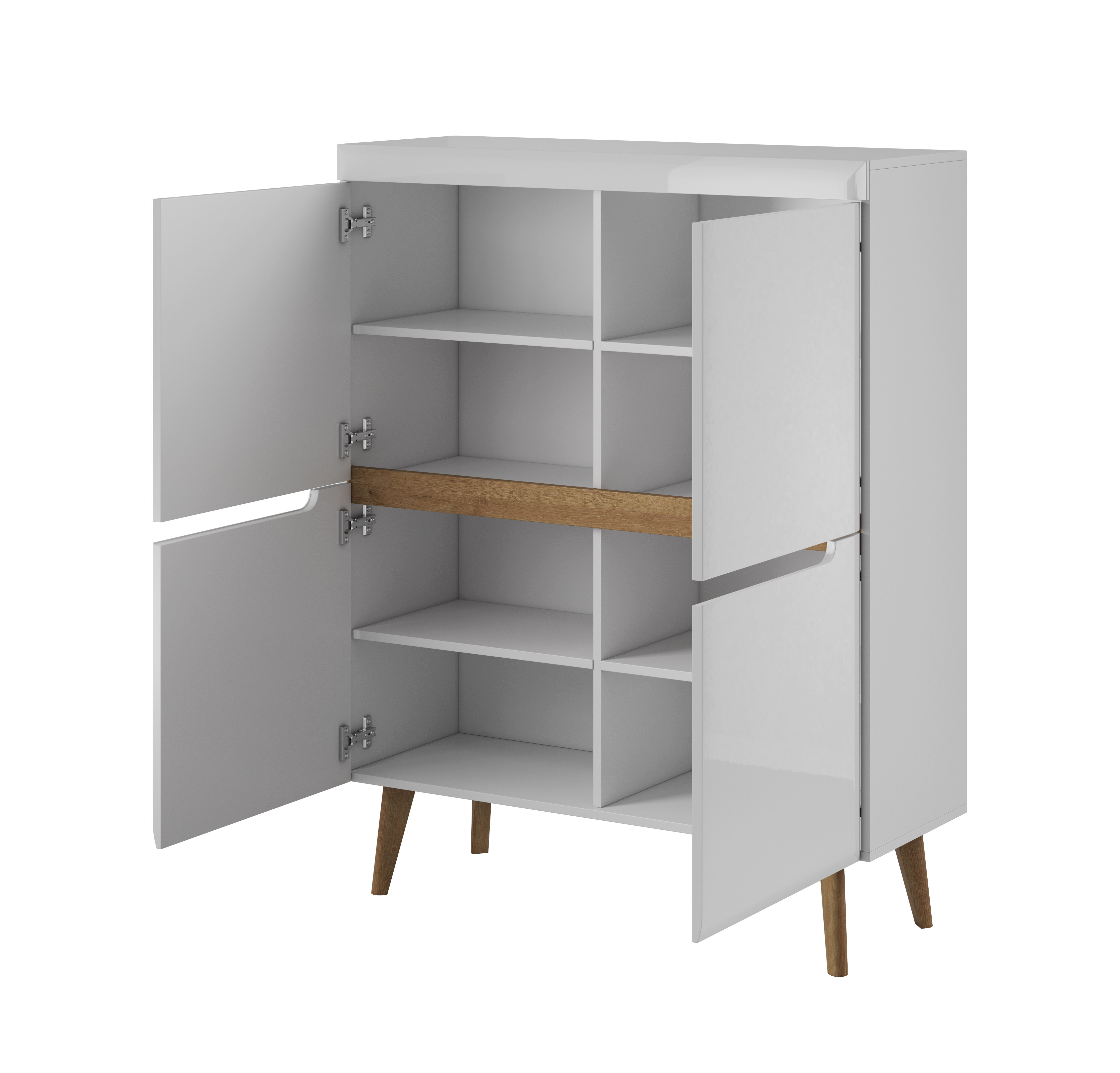 Komoda TARLO 107 cm wysoka do salonu sypialni biała