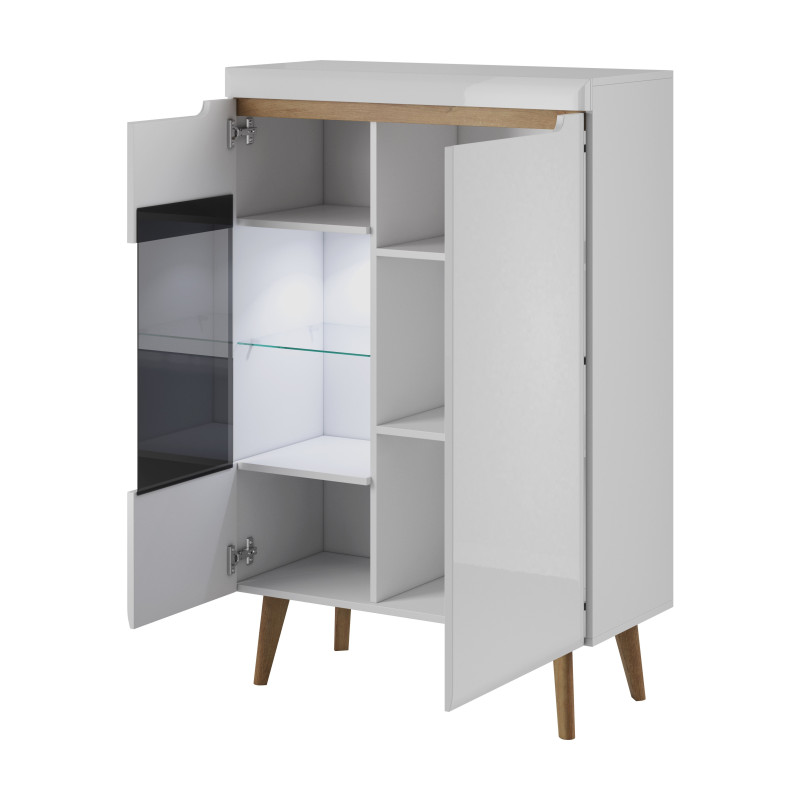 Witryna TARLO 90 cm do salonu biała Witryna TARLO 90 cm do salonu biała