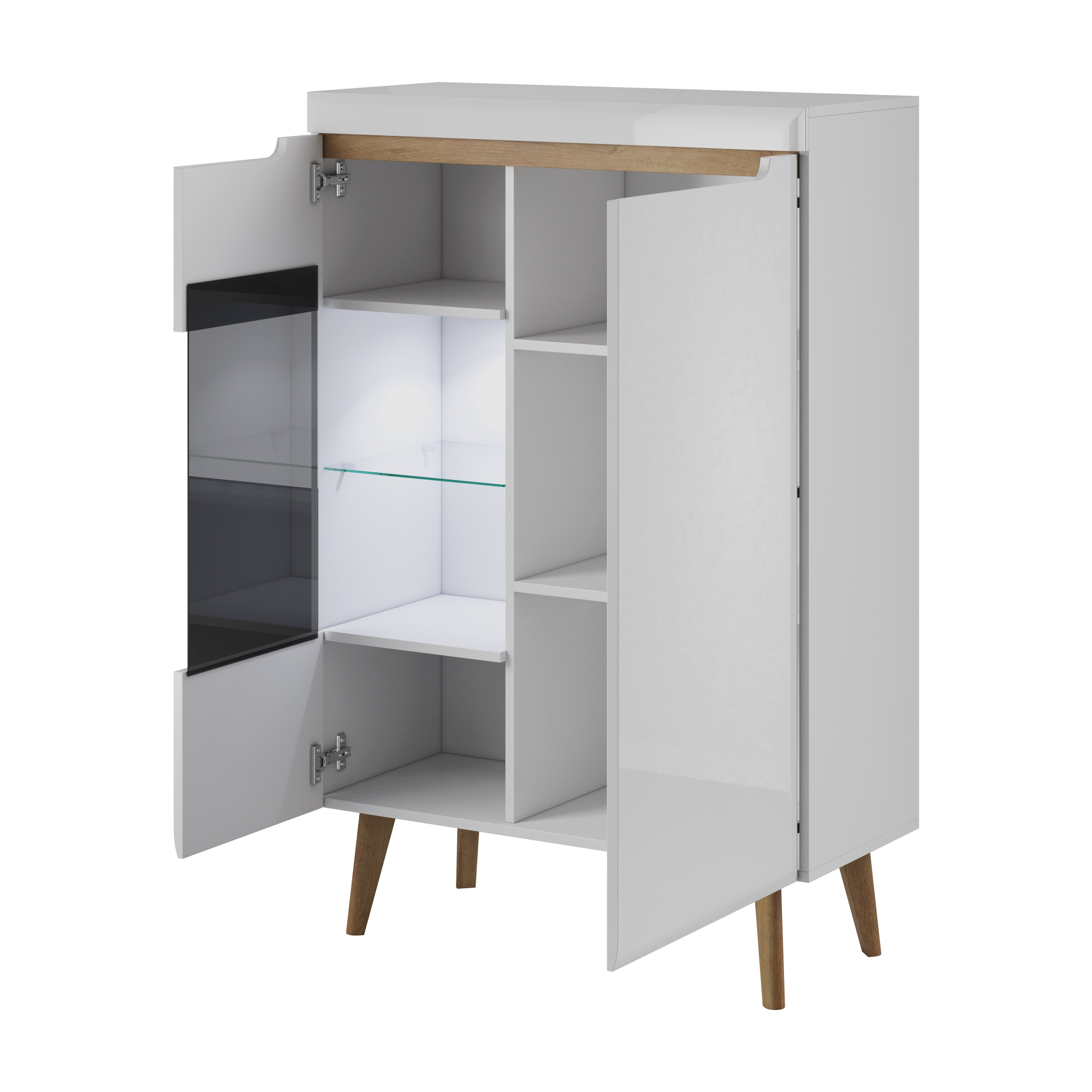 Witryna TARLO 90 cm do salonu biała Witryna TARLO 90 cm do salonu biała
