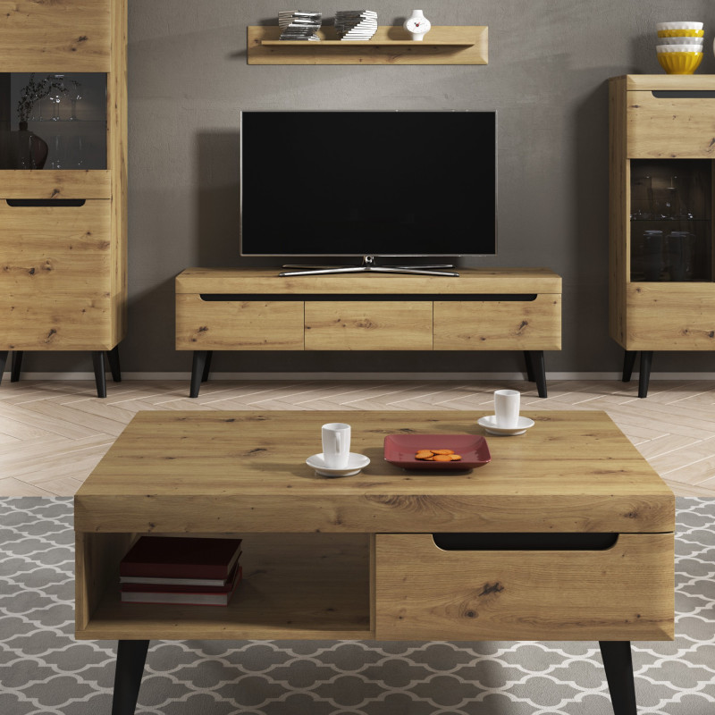 Stolik kawowy ława TARLO 107 cm do salonu dąb artisan Stolik kawowy ława TARLO 107 cm do salonu dąb artisan