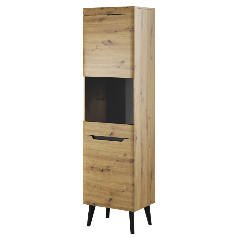 Witryna TARLO 53 cm do salonu dąb artisan Witryna TARLO 53 cm do salonu dąb artisan