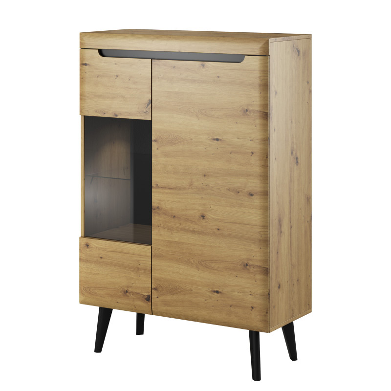 Witryna TARLO 90 cm do salonu dąb artisan Witryna TARLO 90 cm do salonu dąb artisan