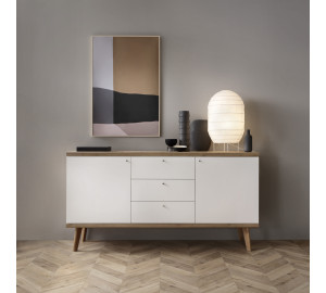 Komoda FENDRO 160 cm do salonu sypialni | dąb riviera, biały