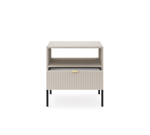 Szafka nocna stolik nocny LINEA 54cm do sypialni kaszmir czarny stelaż Szafka nocna stolik nocny LINEA 54cm do sypialni kaszmir czarny stelaż