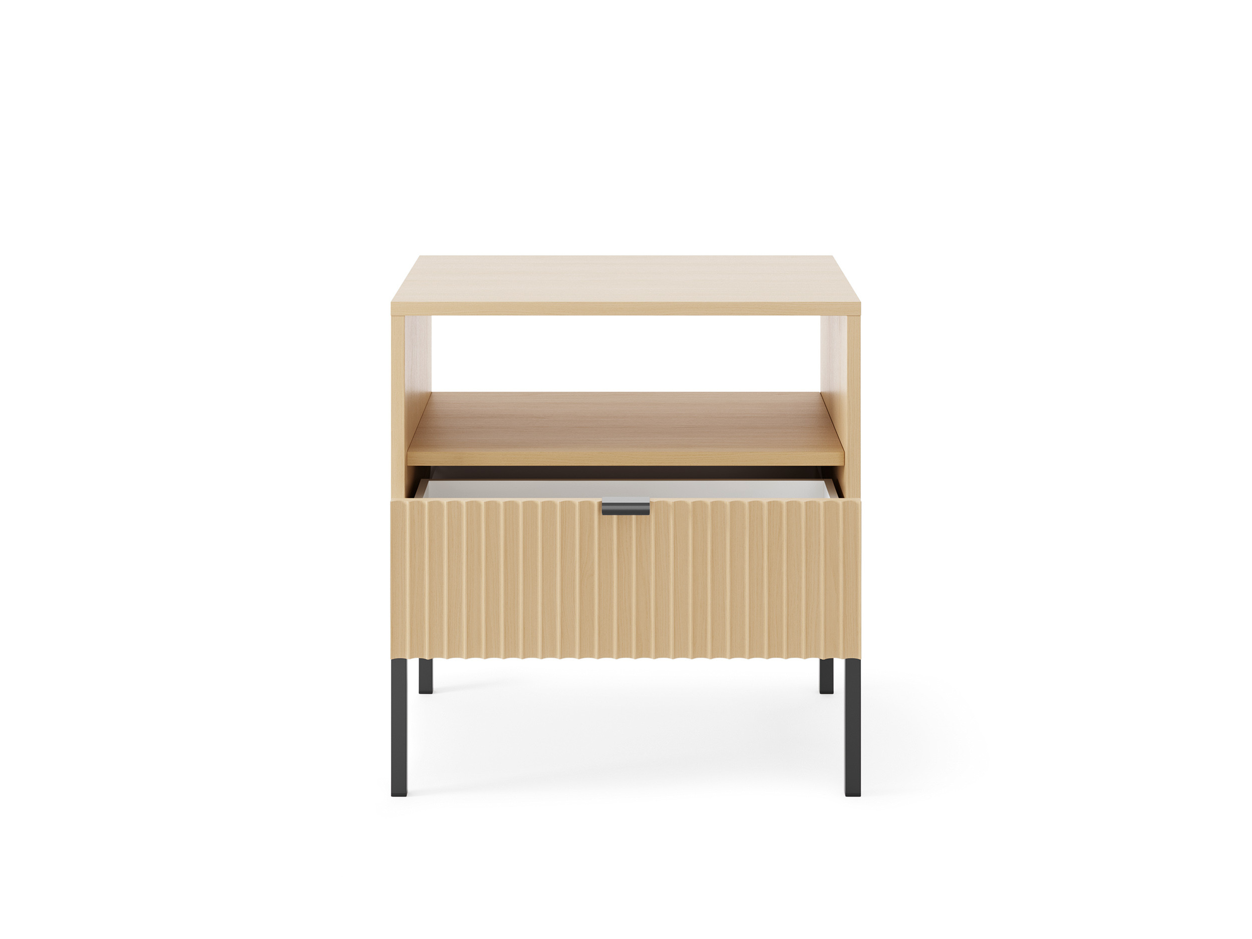 Szafka nocna stolik nocny LINEA 54cm do sypialni dąb czarny stelaż Szafka nocna stolik nocny LINEA 54cm do sypialni dąb czarny stelaż