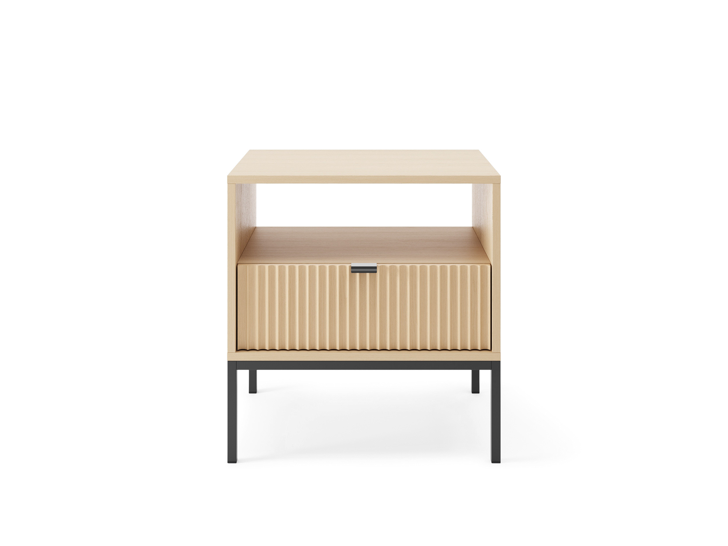 Szafka nocna stolik nocny LINEA 54cm do sypialni dąb czarny stelaż Szafka nocna stolik nocny LINEA 54cm do sypialni dąb czarny stelaż