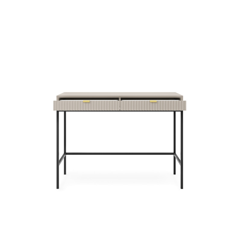 Toaletka biurko do makijażu LINEA 104 cm do sypialni kaszmir czarny stelaż