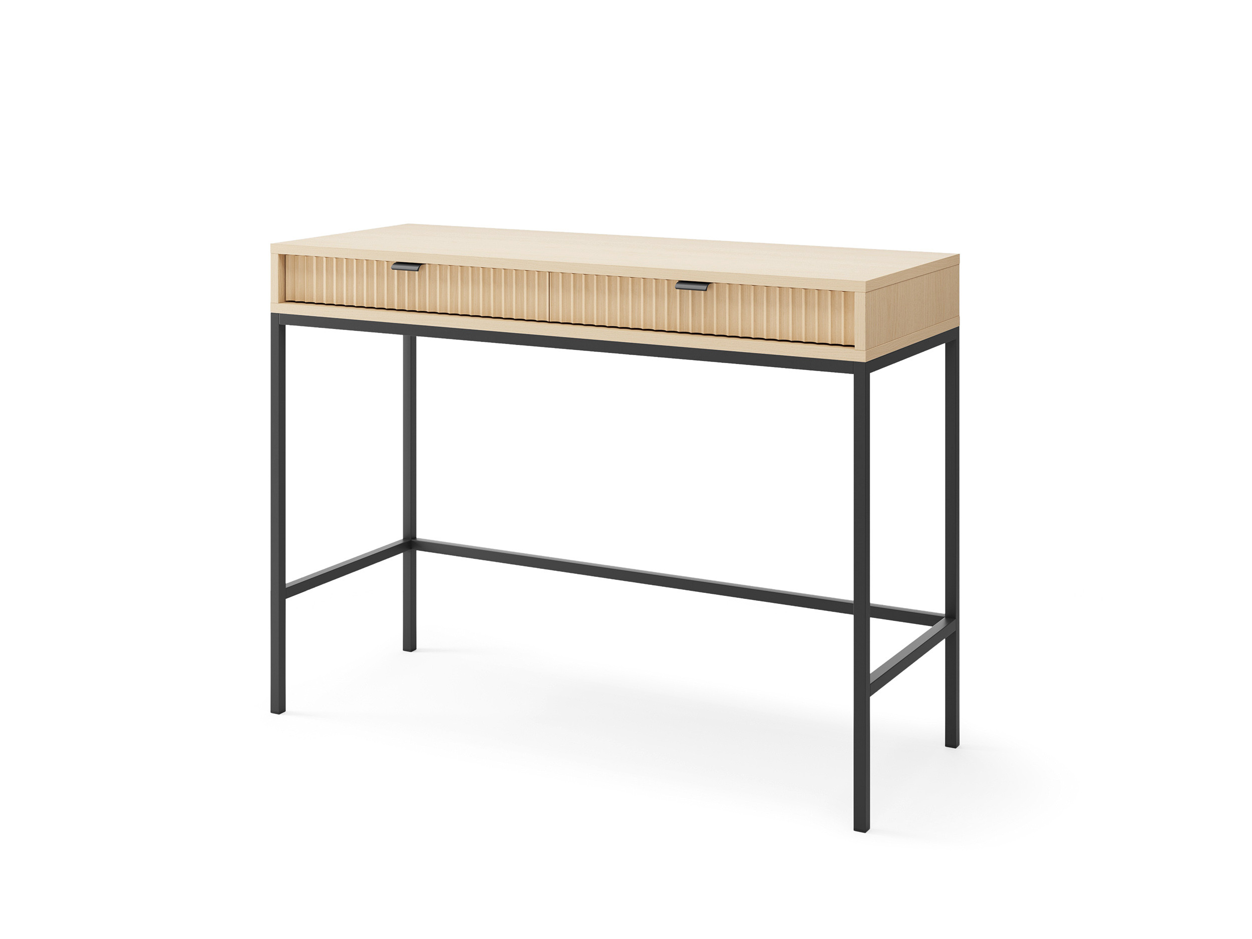 Toaletka biurko do makijażu LINEA 104 cm do sypialni dąb czarny stelaż