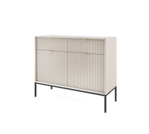 Komoda Linea 104 cm do salonu sypialni kaszmir czarny stelaż